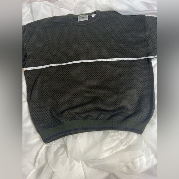 Vintage Idea Uomo Sweater Mens Extra Large Green Knit Merino Wool Blend - Picture 4 of 9